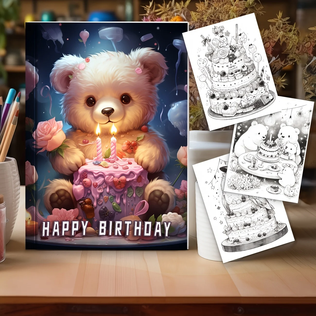 Unique Illustrated Coloring Book - 25 Thick Pages, Perfect For Birthdays & Special Ocns, Ideal Relaxation Gift