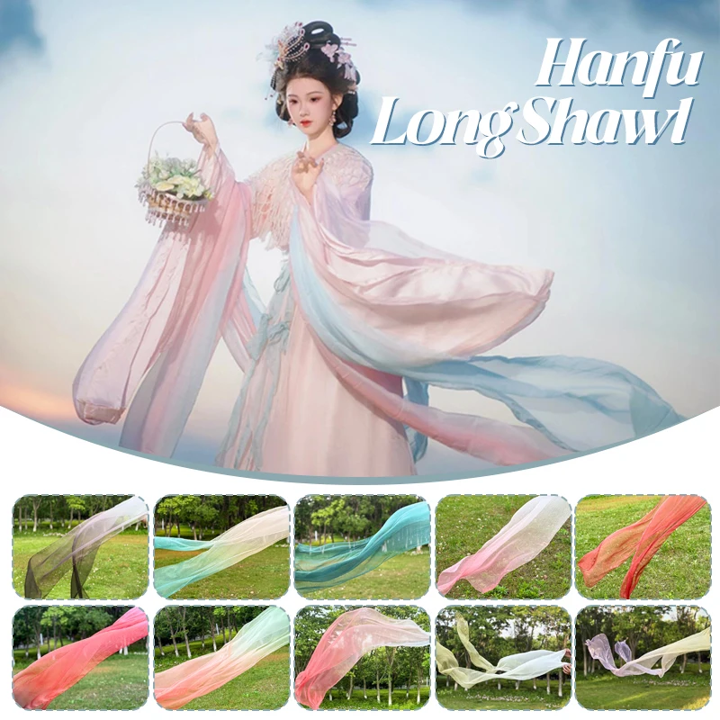 1pc-クラシック漢服ブロケードショール-4m-長さ両面グラデーションカラー古代ダンスリボン伝統的なロングショールストリーマー