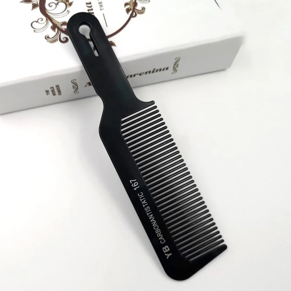 Black Flattop Hair Cutting Comb Wide Tooth Men Cut Hair Brush Professional Salon Barber Hair Clipper Hairdressing Salon Combs