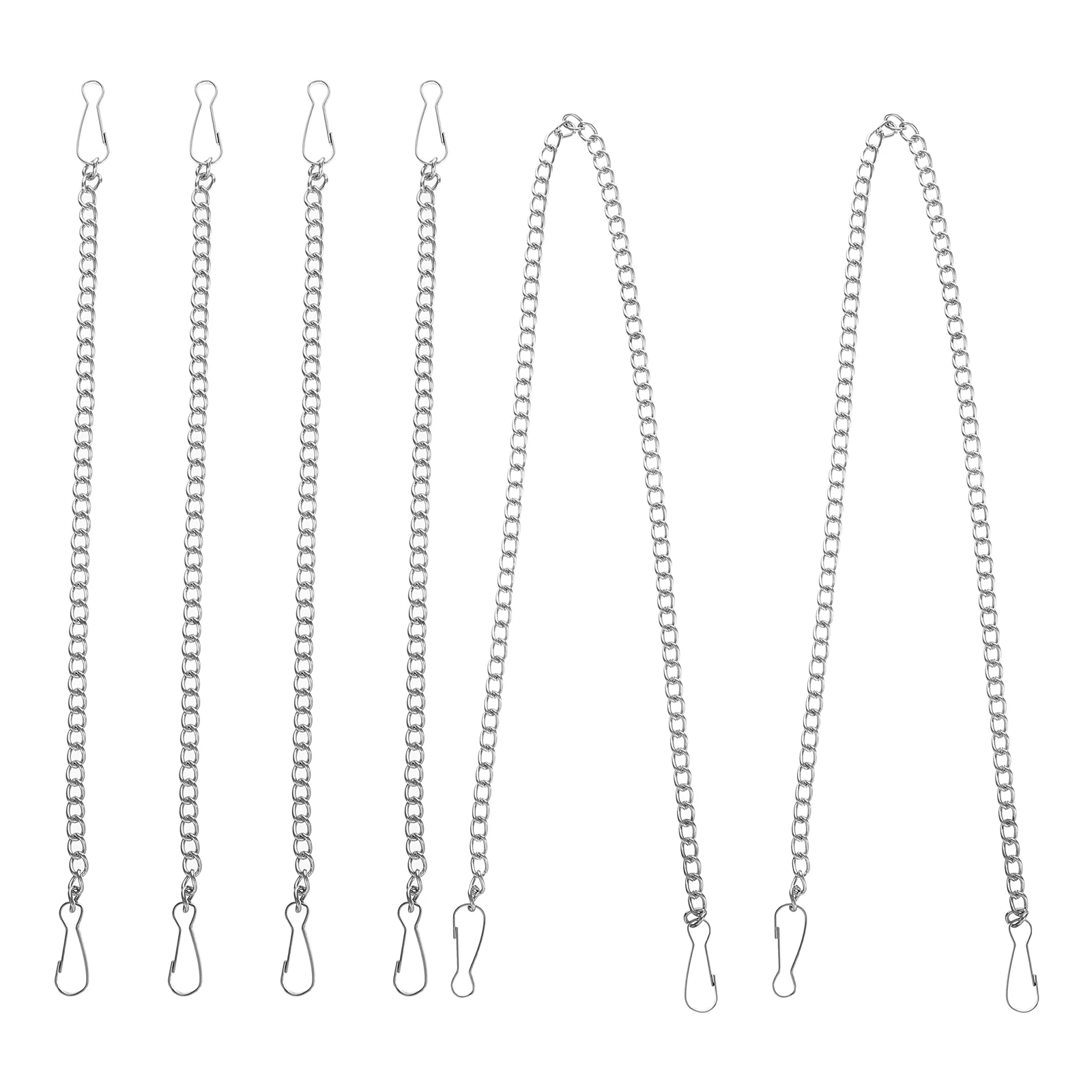 

6 Pcs Tag Chain Iron Poster Hangers 25CM 4 Strands 50CM 2 Strands Silver Clasps Chains Supermarkets Malls Trade Shows