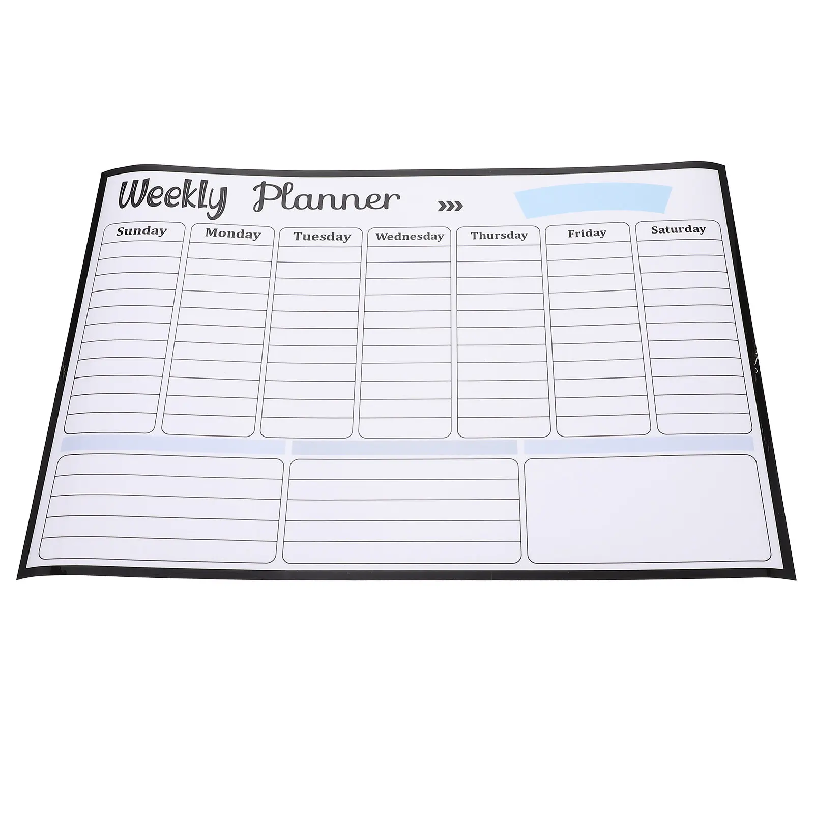 

Wear-Resistant Multi-Function Fridge Board Erasable Weekly Schedule Planner for Kitchen Office Study Room Fridge Wall Desk