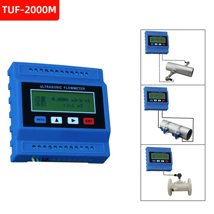 TUF-2000M-TS-2 Digital Ultrasonic Flowmeter Flow MeterModule RTU with TS2 Transducer DN15-100mm DN50-700mm DN80-2000 DN300-6000