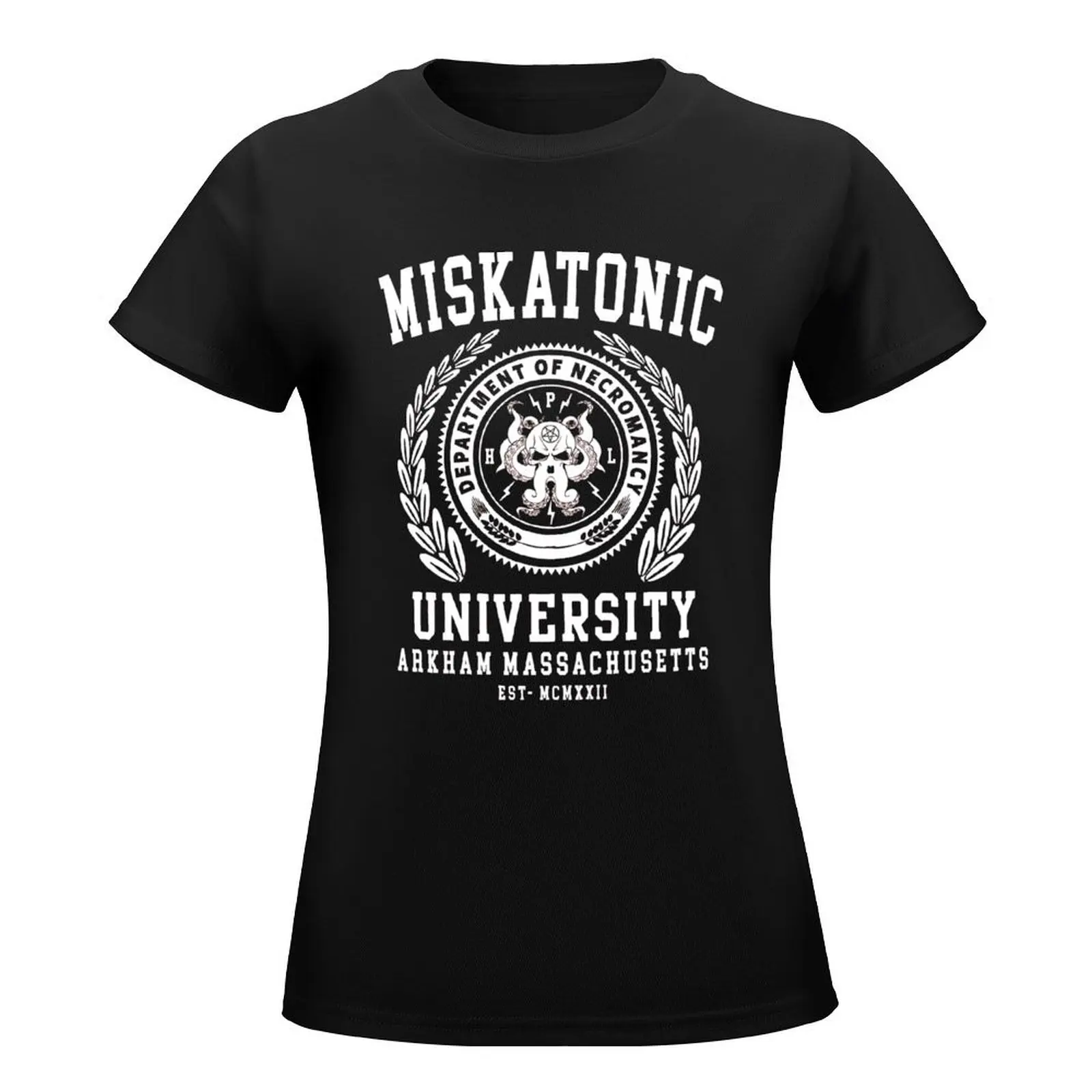 CTHULU AND LOVECRAFT - MISKATONIC UNIVERSITY T-Shirt Blouse cute tops plain t shirts for Women