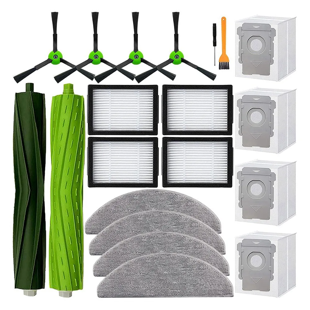 PIZZO-Per Irobot Roomba Combo I5+ J5+ Kit di accessori - Spazzola a rullo, filtro, pad per mocio, sacchetto per aspirapolvere, spazzola laterale