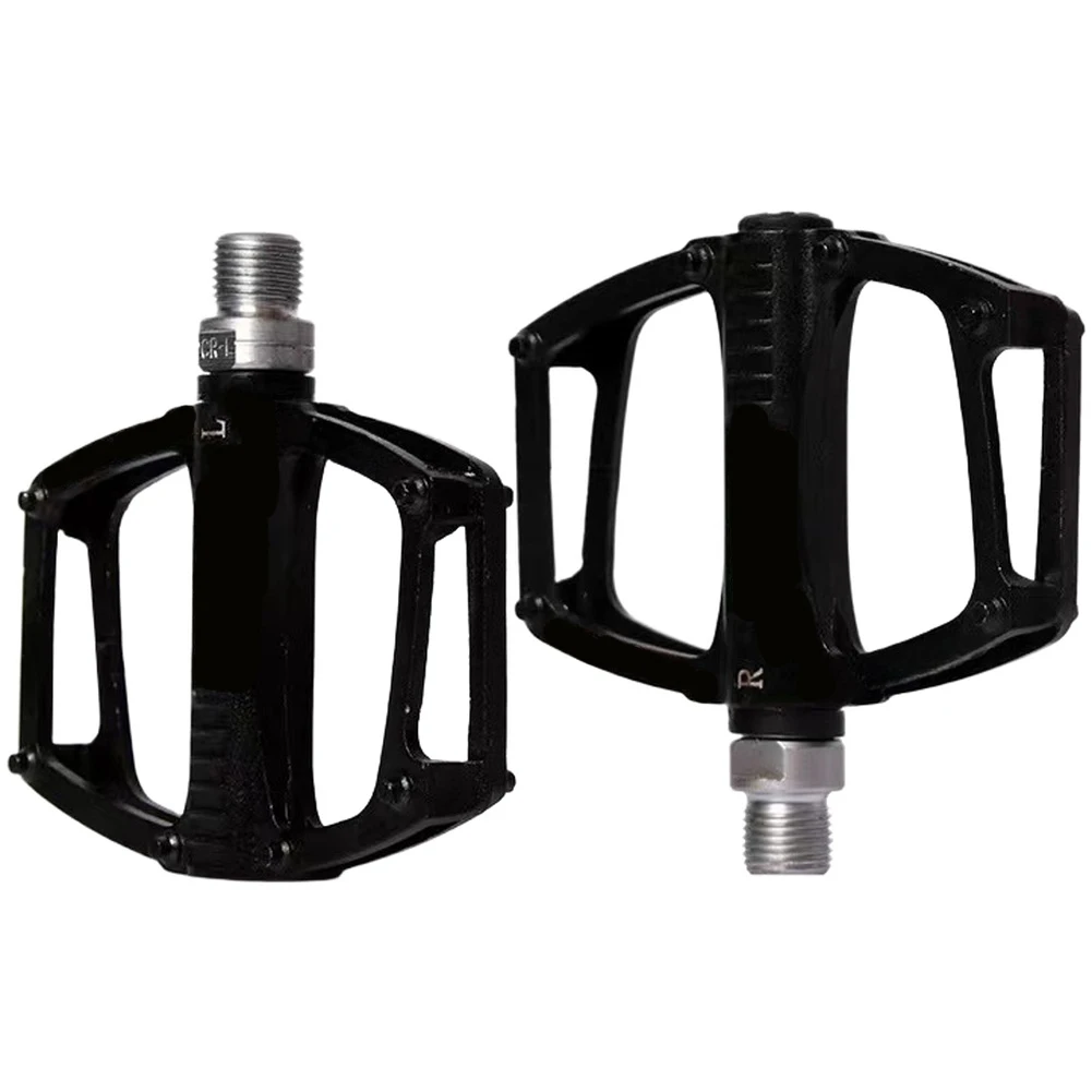 For Road for Mountain Folding Bike Pedals Aluminum Alloy Black 3 Sealed Bearings Slip Resistant 100mm Width 70mm Length 18mm