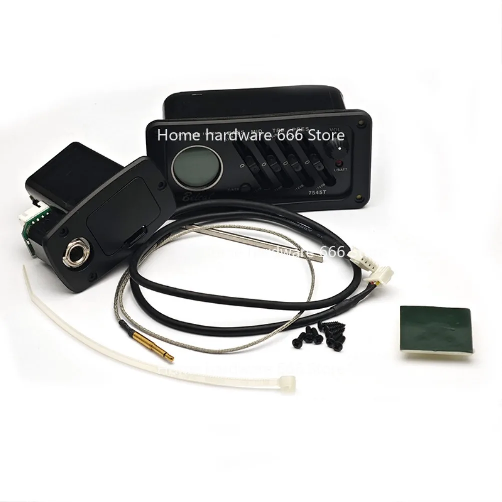 EQ-7545T 4-Band EQ Guitar Preamp Pickup Circular Tuner Screen