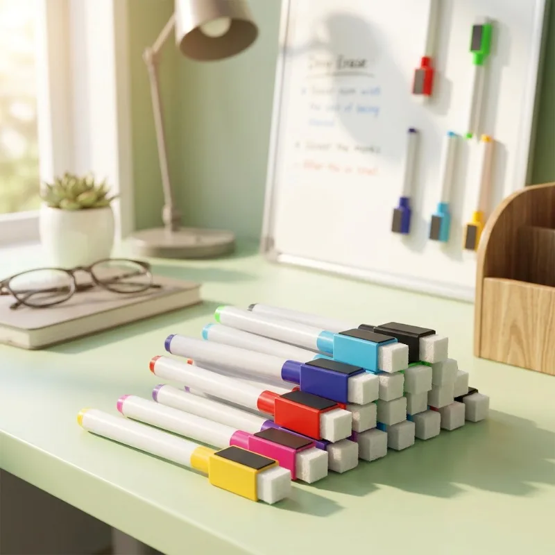 Water-based Erasable Whiteboard Pens Small Size for Kids Graffiti Colorful Magnetic Mark Pen Set No Trace Writing Drawing Pens
