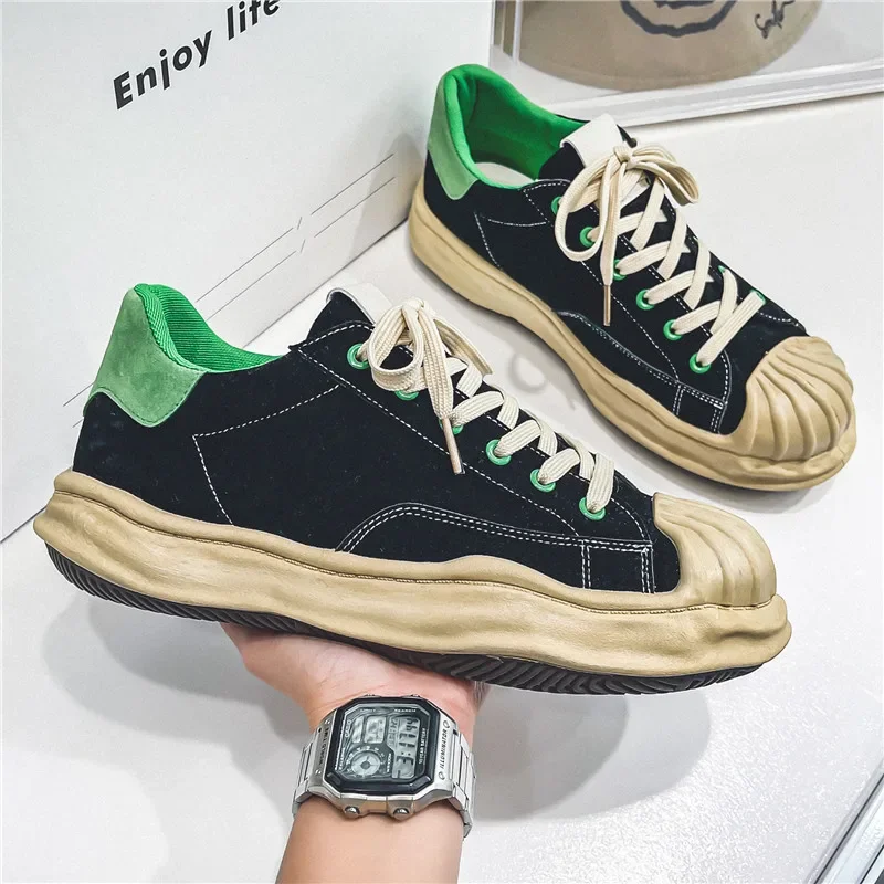 Men Canvas Shoes Casual Sneakers Spring Autumn Mens Vulcanized Shoes High Quality Breathable Comfortable Flat Lace Up