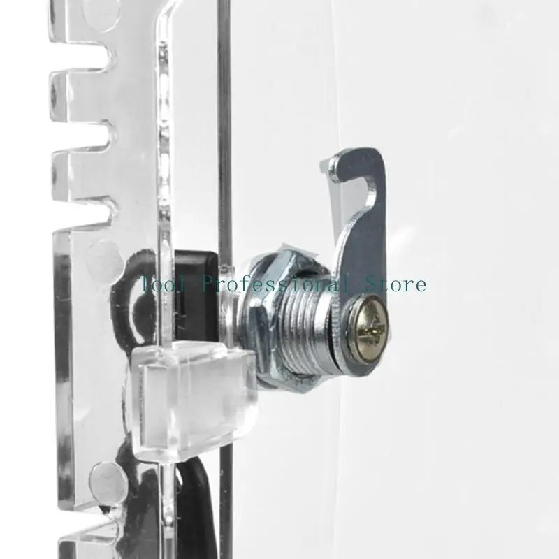 صندوق قفل ترموستات شفاف 57QF مع مفاتيح، صندوق غطاء حامي ترموستات كبير، سهل الاستخدام