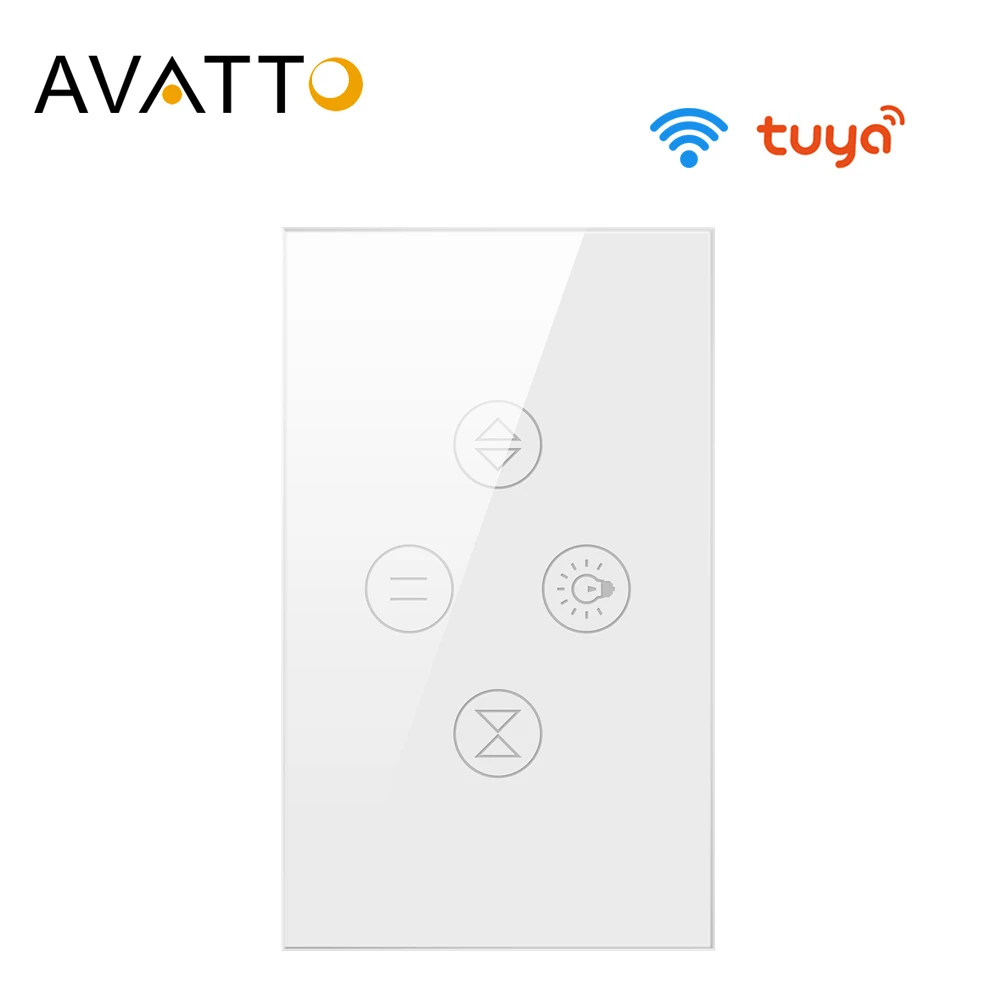 

AVATTO Tuya WiFi Curtain Light Switch For Electric Motor Roller Shutter/Blinds, Smart Home Automation Work for Alexa,Google Home