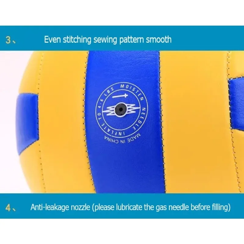 No. 5 Standard Foam No. 4 Ball Volleyball PVC Professional Competition Volleyball Beach Outdoor Indoor Training Ball Soft Light