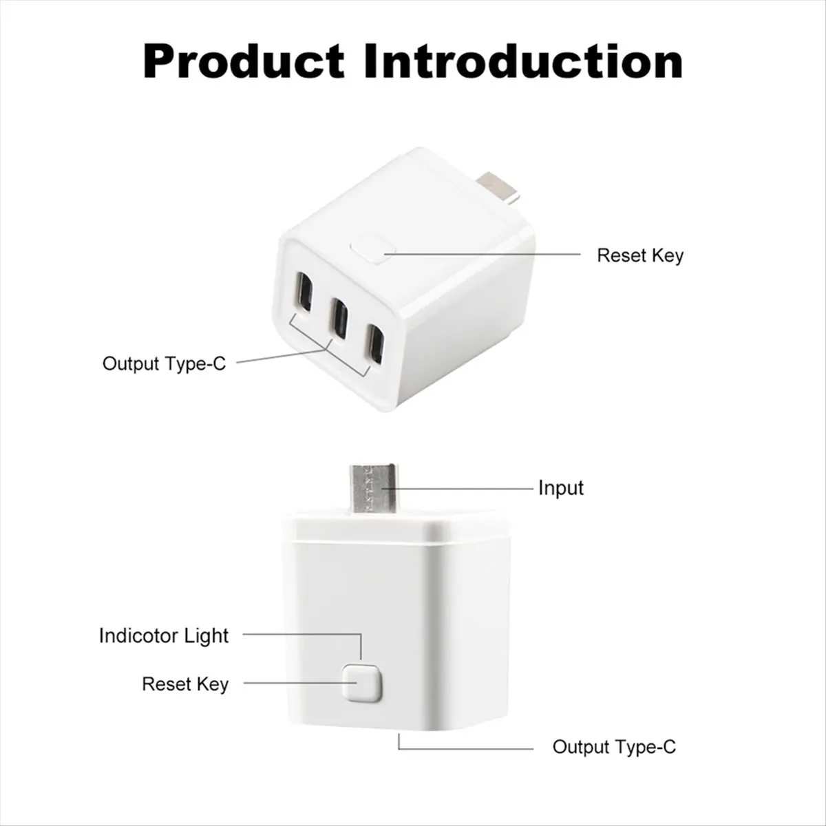 A10I Tuya Zigbee Type-C Smart Adaptor Plug 3 Gang Mini USB-C Power Adaptor Charge Plug Timing Voice Control for