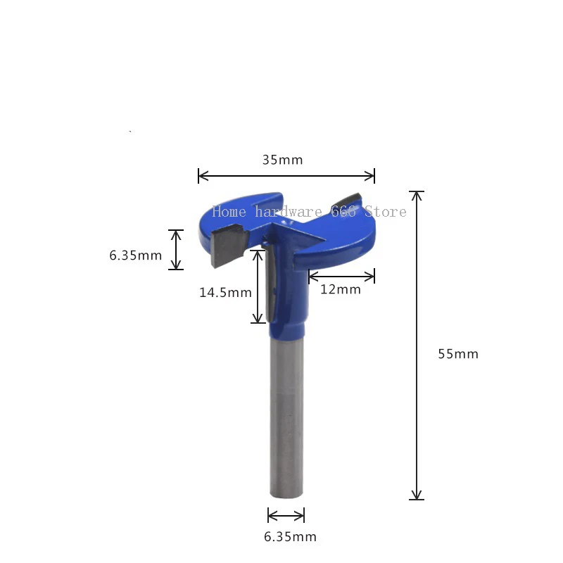 Straight Edge T-Slot Milling Cutter, Handle Diameter 1/4*1-3/8, Full Length 55 Woodworking, New