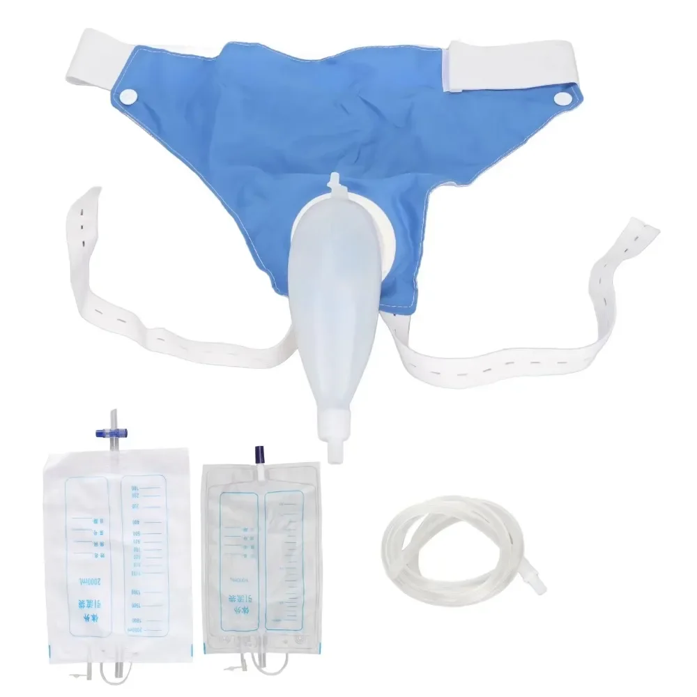 Adults Wearable Urine Drainage Bag Urine Collector Urinal Pee Holder with Catheter for Men Women Elderly Urinary Incontinence