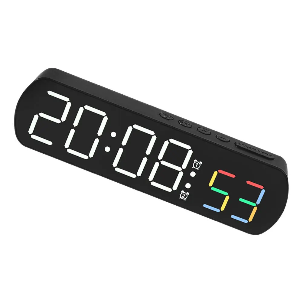 Electronic Digital Alarm Clock Large Display Multi-Use Desk Clock Temperature Countdown Timer Bedroom Office Clocks