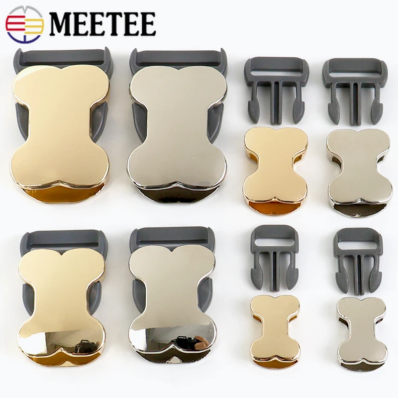 

2/5/10Pcs 10-25mm Dog Collar Buckles Metal Side Release Buckle Bone Closure Adjust Clasp Backpack Insert Hook Carabiner Clips