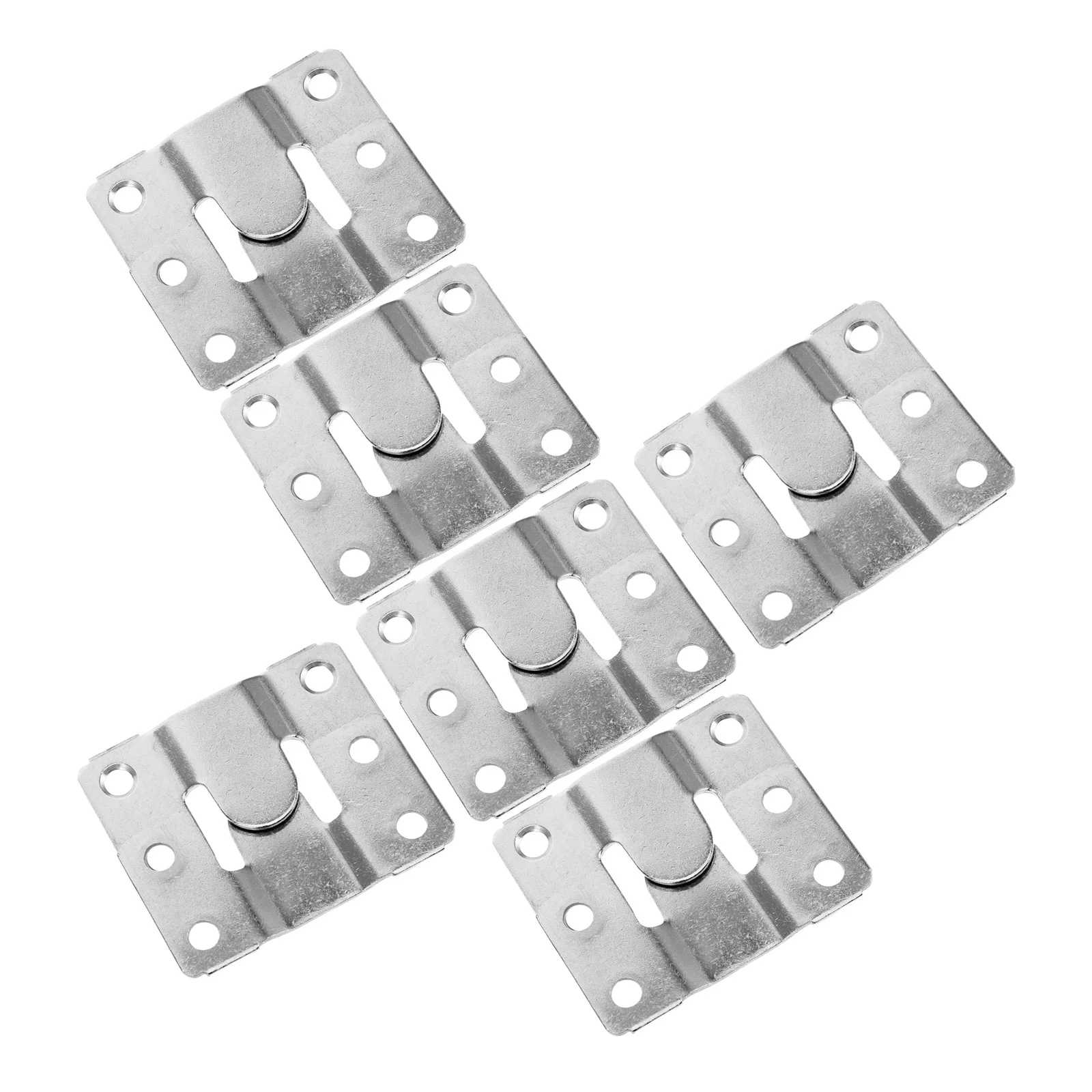 

12Pcs Stainless Steel Invisible Wall Mount Furniture Brackets Heavy Duty Bed Rail Support Quick Install Headboard Fixings Wall