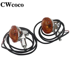 2 Pcs Electric Scooter Turn Signal Lights Indicator Blinkers Flasher Amber Light For Citycoco Electric Scooter Harley Scooter