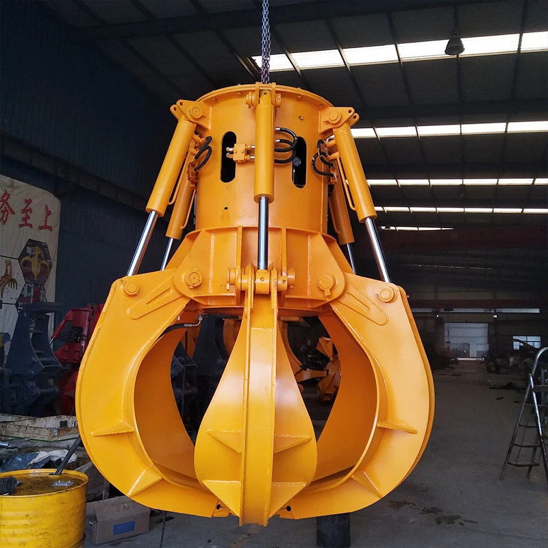 High Quality Orange Peel Grapple Apply To Grab Waste Steel Mini Excavator Attachments 360 Degrees Rotary Grapple Wholesale Price