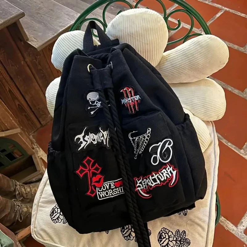 Spice Girl Y2K-mochila de dibujos animados para mujer, Bolsa Escolar gótica de gran capacidad, estilo Punk, chica japonesa