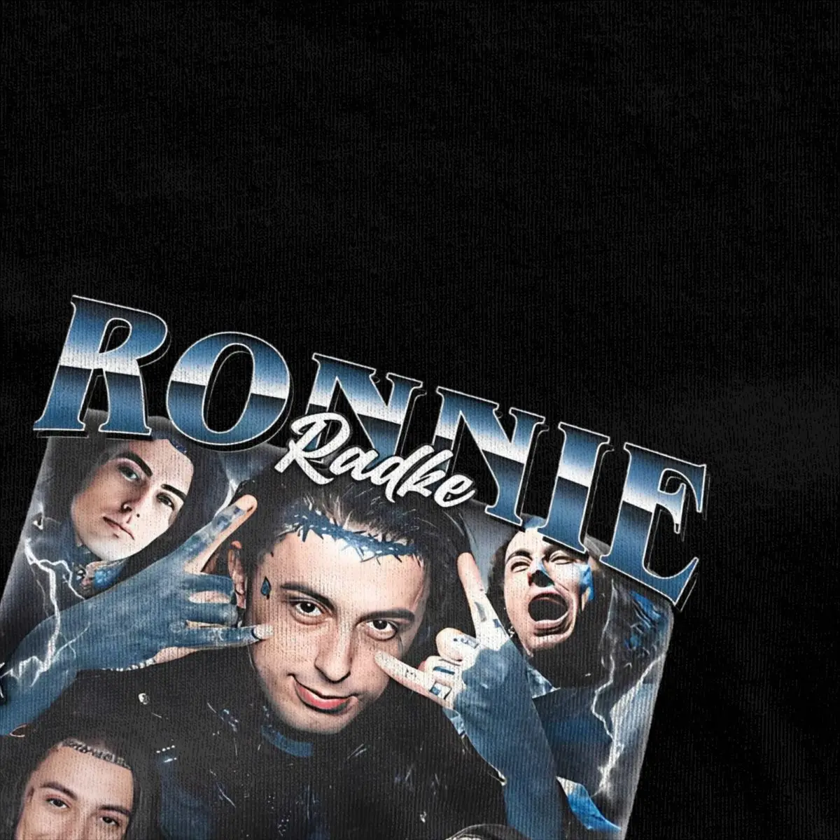 RONNIE RADKE T Shirts Popular Metal Rock Music Summer Tee Shirt Street Style Custom Logo Pure Cotton Tops Plus Size 6XL