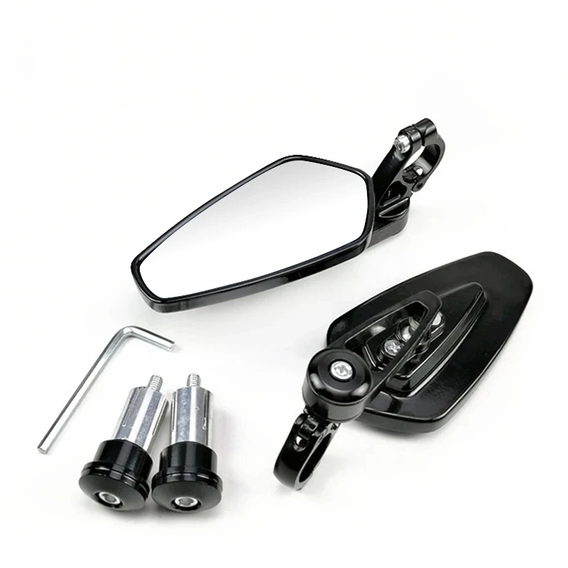 1 paar 7/8" 22mm motorfiets achteruitkijkspiegels universele scooter bar-end stuurspiegel achteruitkijkspiegel accessoires