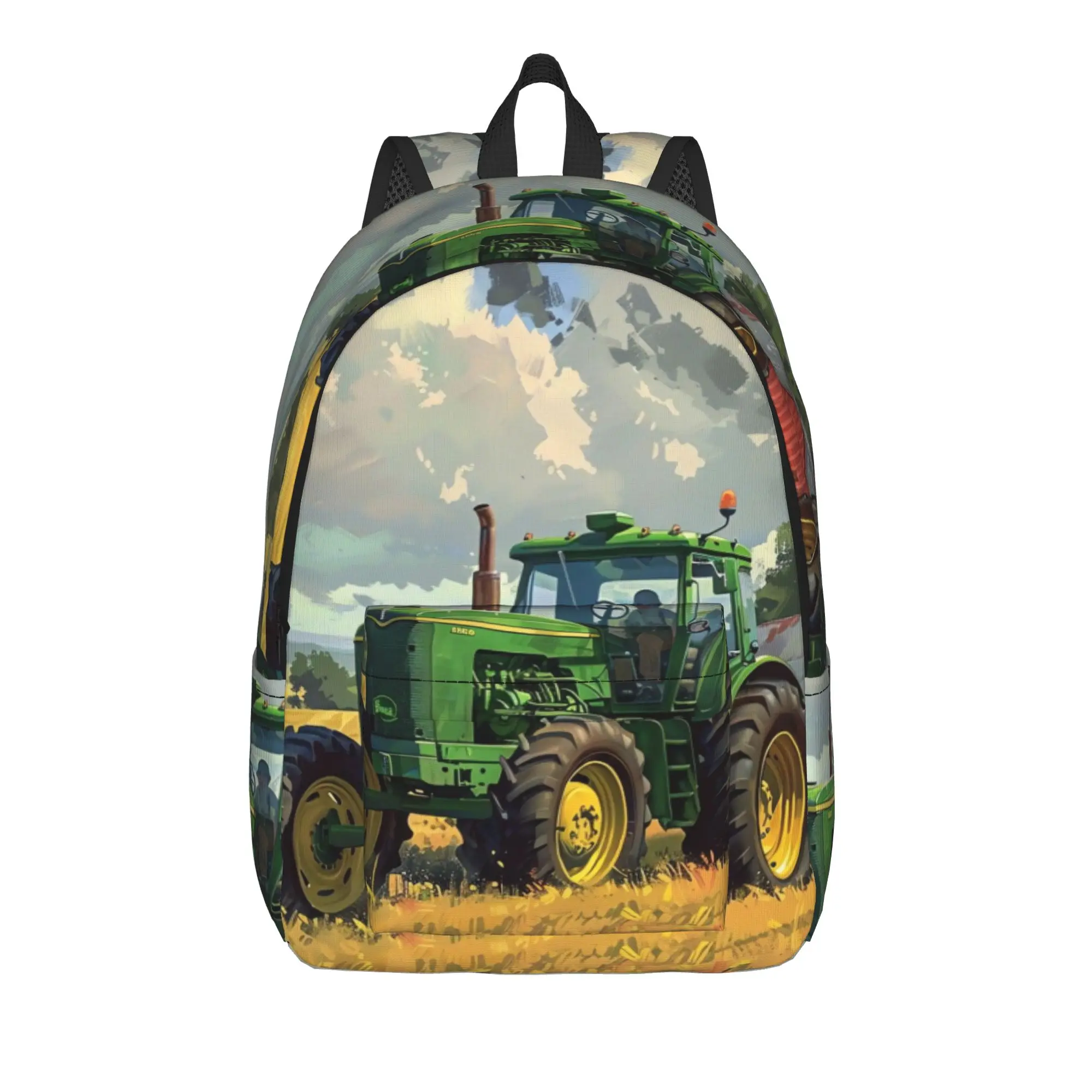 Tractors Farm Vehicles Backpack Boy  Big Backpacks Polyester Streetwear High School Bags College High Quality Rucksack