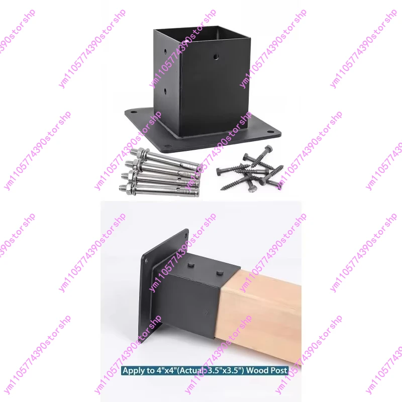 Pergola Wood Post Bracket Connection Kit, Gazebo Timber Joint Connector Fence Base Support Hardware Replacement Accessory