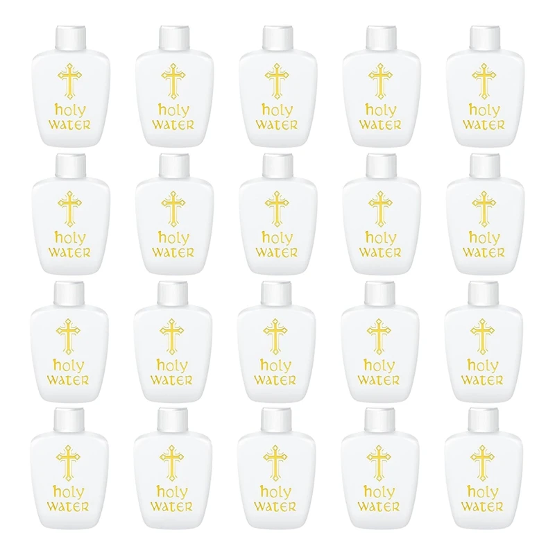 

A63K-20 шт. бутылки для святой воды, пластиковые контейнеры для святой воды на 2 унции, пустые контейнеры для католического христианского Хэллоуина, 60 мл