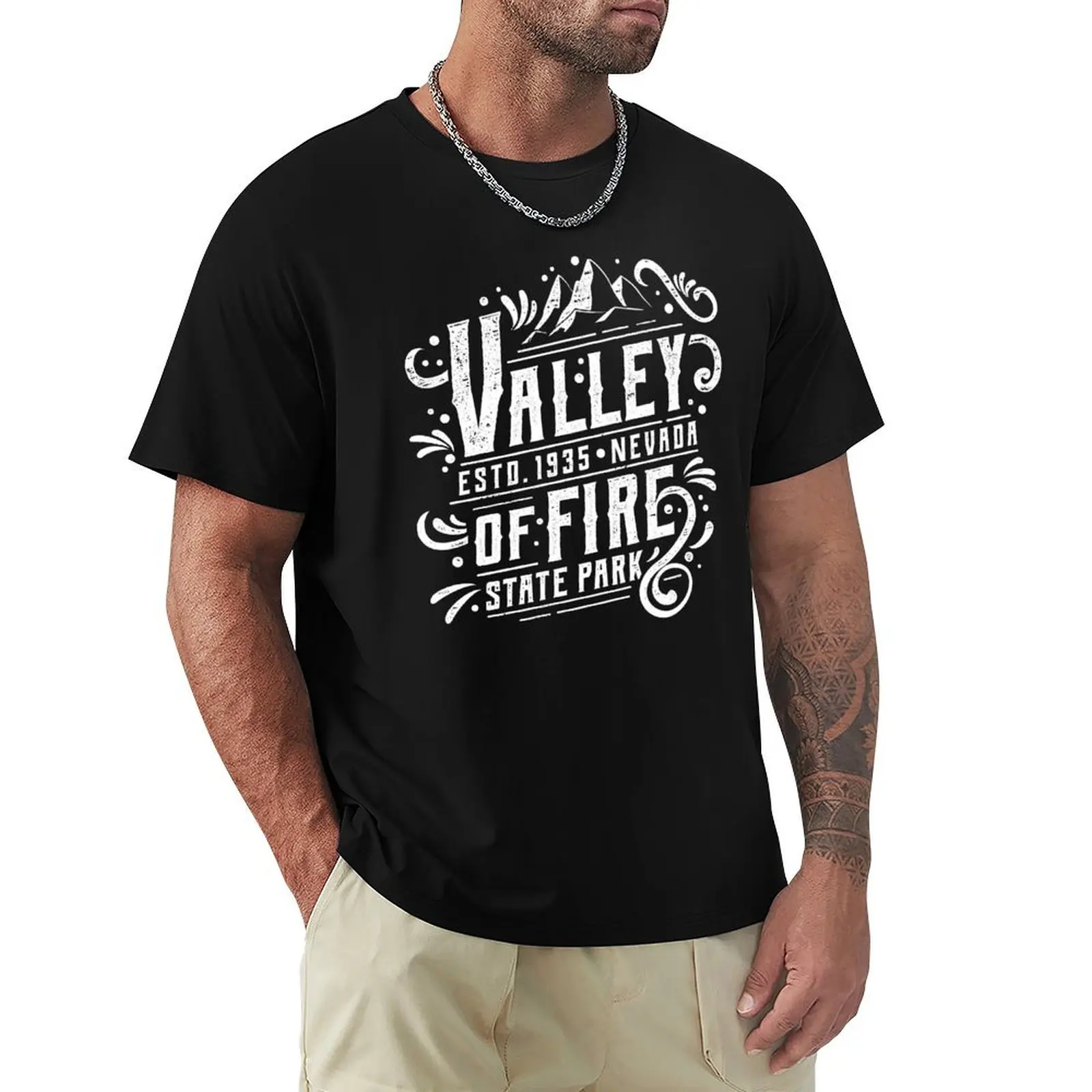 

Valley of Fire State Park Art Vintage Motive T-Shirt Mechanic Work Tee Shirt