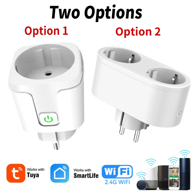 16A الاتحاد الأوروبي واي فاي مقبس التوصيل الذكي تويا الحياة الذكية التحكم الصوتي توقيت الأجهزة المنزلية منفذ مراقبة الطاقة يعمل مع أليكسا جوجل
