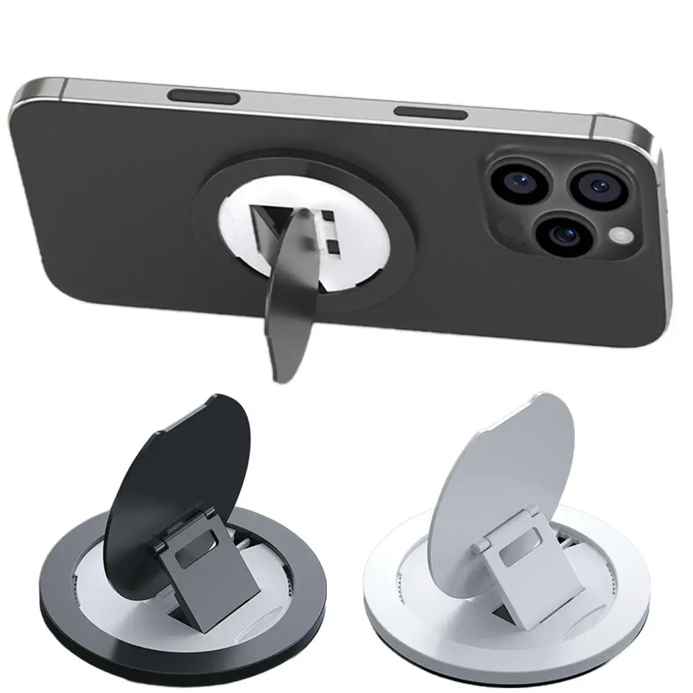 Circular Magnetic Phone Holder With 360 ° Rotation And Folding Portable Lazy Desktop Phone Holder