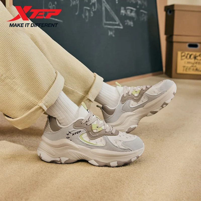 Buty Xtep Egg Roll Retro Damskie Zimowe Wytrzymałe Buty Sportowe Wygodne Modne Retro Sneakersy 976418320051 — zdjęcie 5
