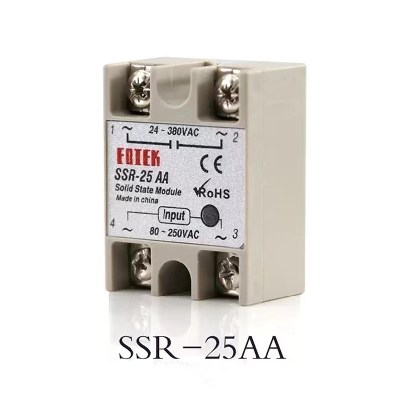 Solid State Relay SSR-10AA SSR-25AA SSR-40AA SSR-60AA Controlled AC Module 80-250V Input AC 24-380V AC Output High Quality。