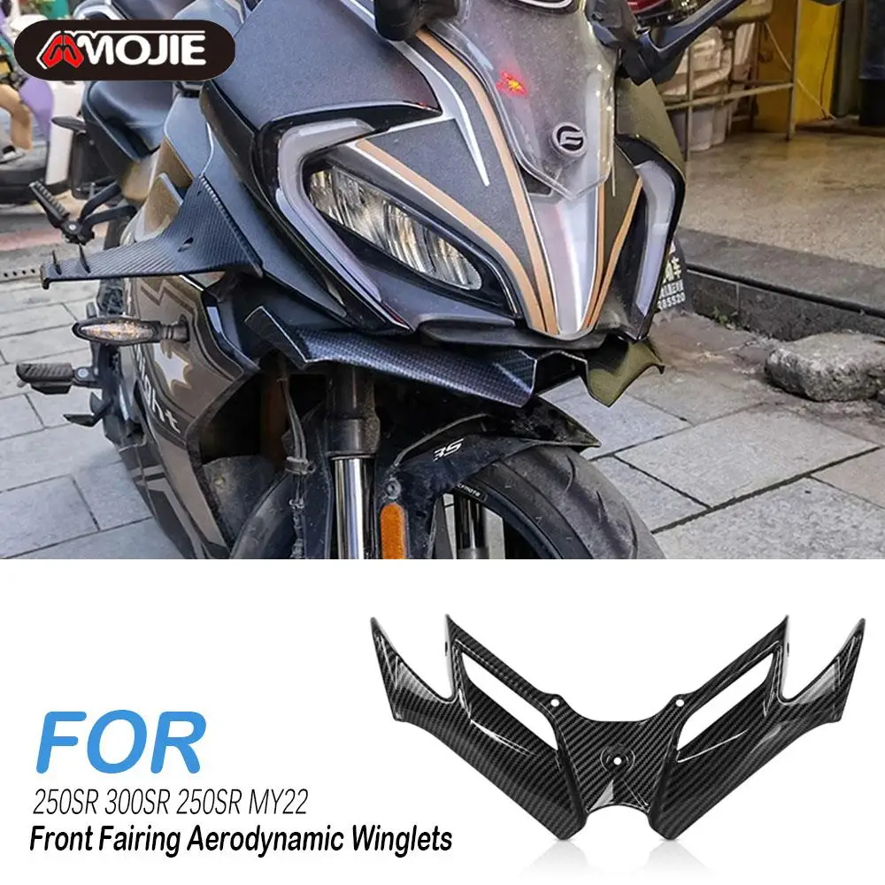 

250SR 300SR Motorcycle Front Fairing Aerodynamic Winglet Cover Fixed Wind Wing For CFMOTO CF MOTO SR 250 300 SR 2019 -2024 2023