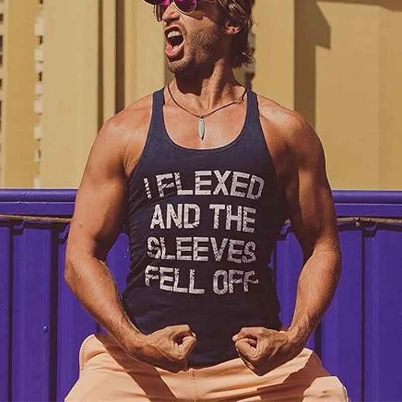 Gym Humour Text Graphic Fitness Vest For Men Hip Hop Personality Loose Sleeveless Shirts Summer Street Trend Novel Tank Top 2025