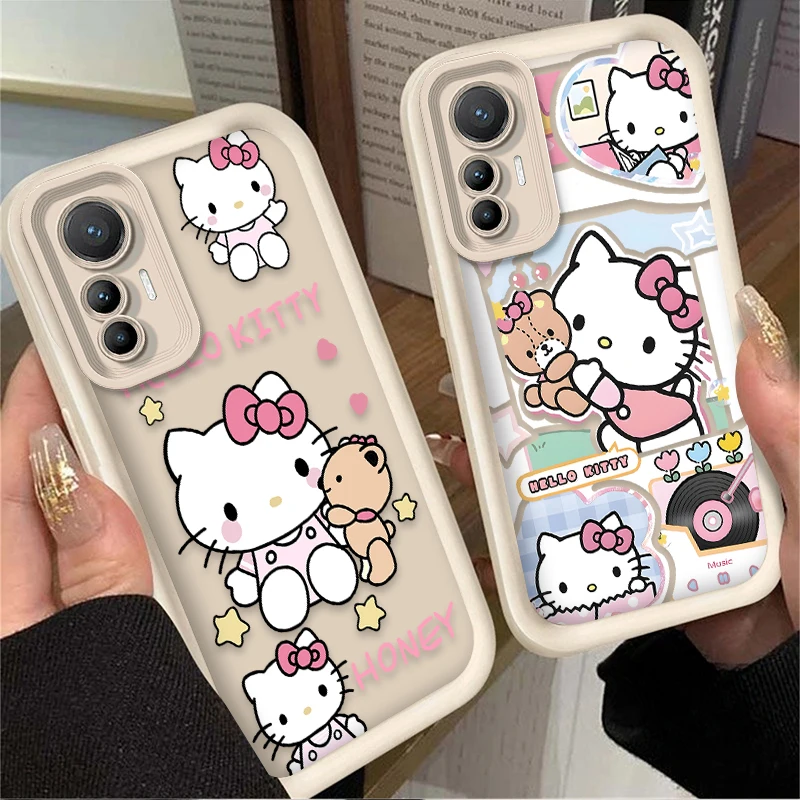 Hello Kitty Graphic Case for Xiaomi 14T 13T 12T 11T 13 12 11 Lite 5G NE POCO X6 X5 F6 F5 F3 X4 GT X3 NFC M5S C65 M6 Pro Cover