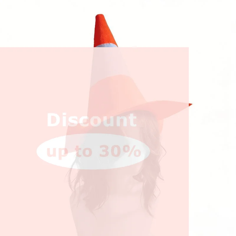 Halloween Costume Funny Foldable Traffic Cone Hat Dress Up All Age Stage Hat Role Play Stage Performance Funny Hat Cosplay Even