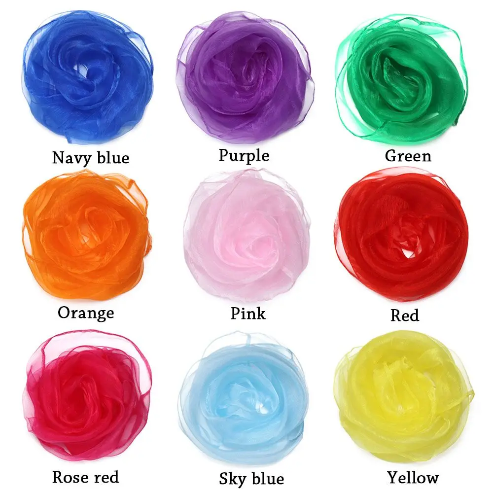 Multifunctional Scarf Juggling Performance Props Rhythm Band Scarves Square Silk Scarf Dance Scarfs Music Scarves for