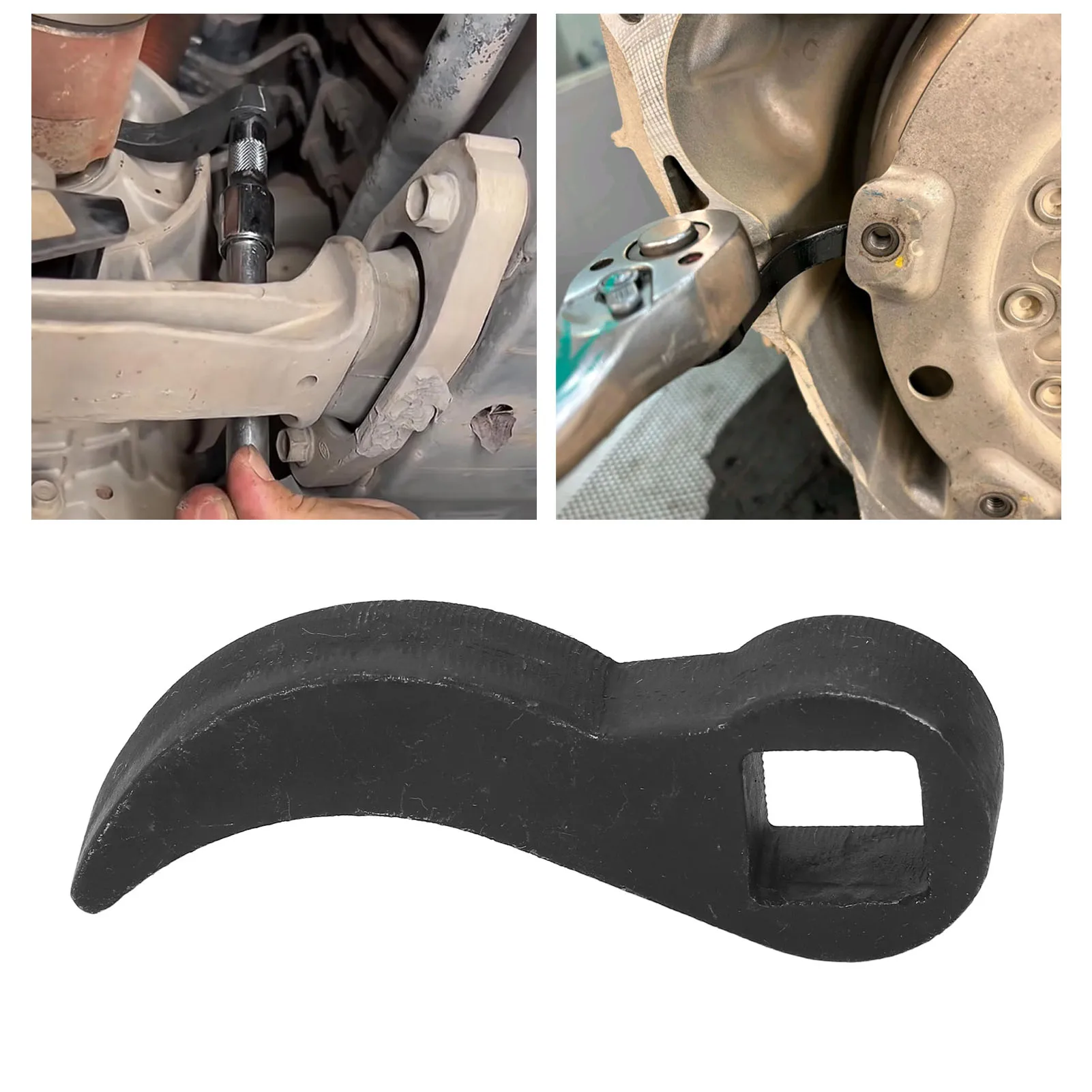 1/2in Joint Pry Bar Adapter Head Tool CrV Steel Ox Horn Shaped Compact Pry Bar Drive Shaft Disassembly Tool Compact Pry Bar