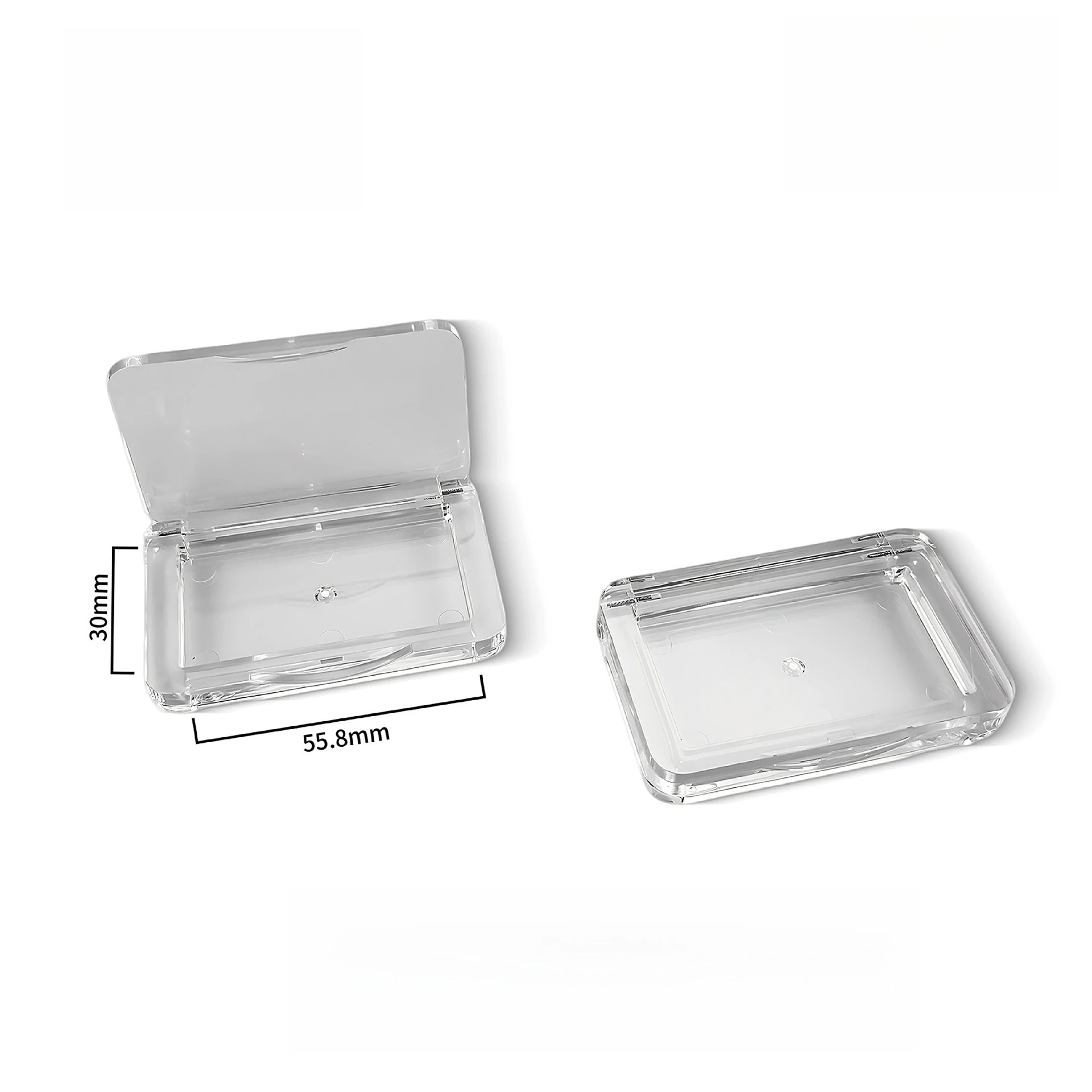 

10PCS 5g Clear Rectangle Empty Makeup Palette Refillable, Multi-Use Container for Eyeshadow Blush Brow Soap Gel