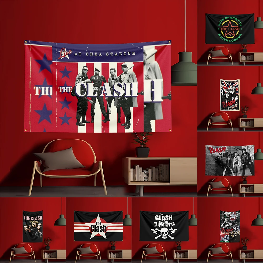 

3x5 Ft The Clash#1 Band Concert Flag Polyester Printed Cars Flags Banner Tapestry for Room Garage Decor Concert Flag