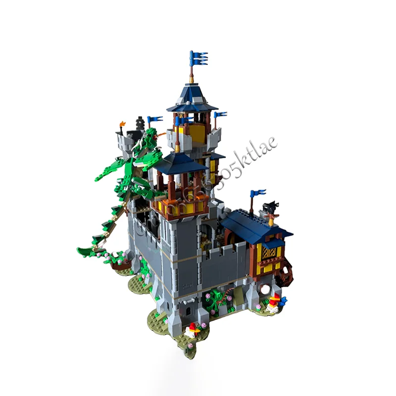 2406 PCS Moc Medieval Knight Castle Model Building Blocks Creator Inspired DIY Sets Assembly Bricks Toys for Kids Birthday Gifts