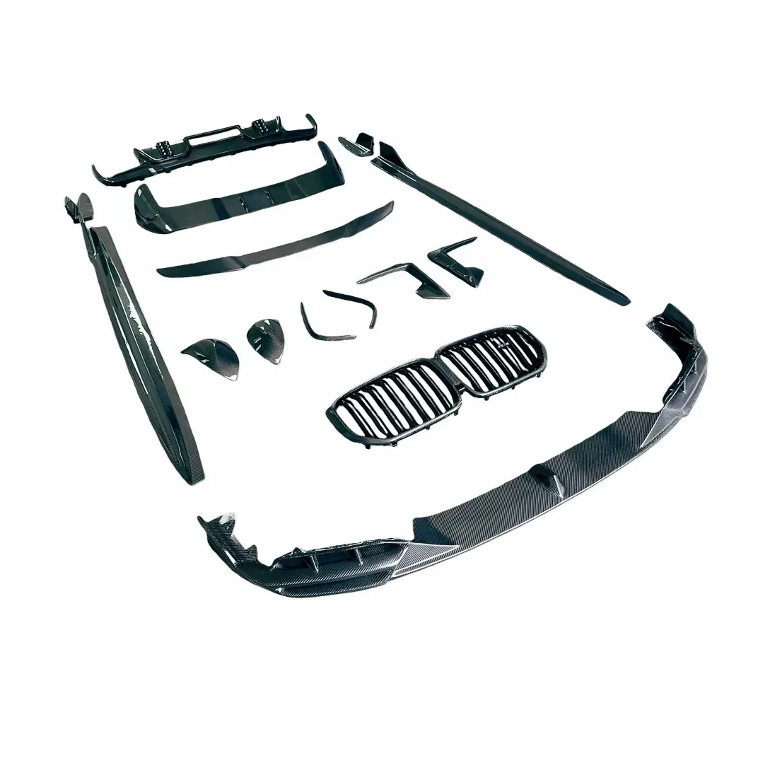 Hot Seller LD Style Carbon Fiber Front Lip Diffuser Side Skirts Bodykit for for bmw F95 X5M Pre LCI 2022