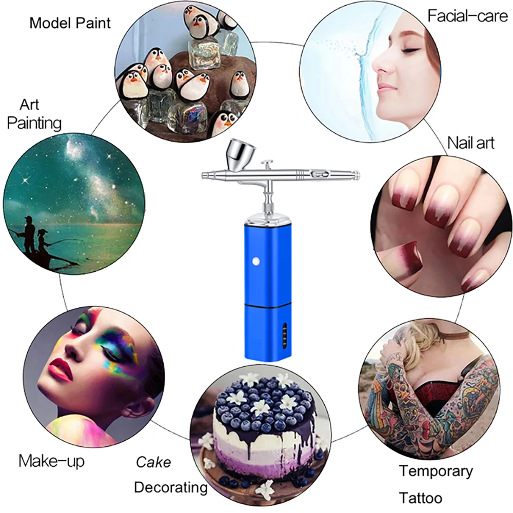 Cordless Airbrush Higher Pressure With Compressor Super Works Auto Start And Stop Quiet Rechargeable Machine