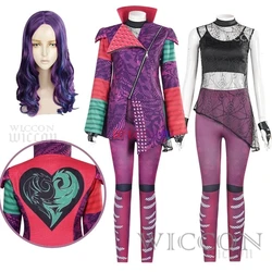 Descendants Fantasy Mal Cosplay Costume Adult Women Vest Coat Pants Gloves Outfits Halloween Carnival Disguise Party Suit