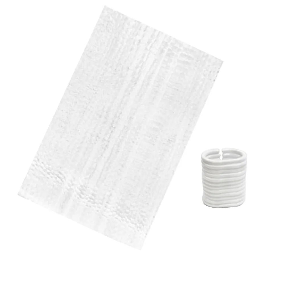 180x180cm Shower Curtain Waterproof Damp Resistant Texture Semi Transparent Bath Curtain Light Filtering