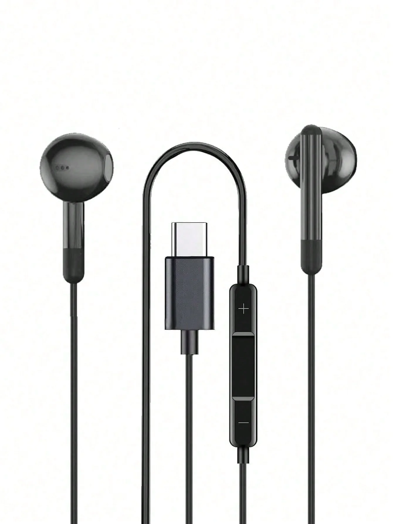 Type-C Wired Earbud with Microphone and Control Function, High-Definition Call and Stereo Sound, Suitable for Type-C Mobile Phon