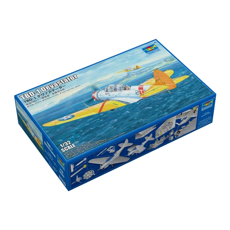 Trumpeter – Kit de modèle d'avion assemblé en plastique, TP02226 Douglas TBD-1, avion d'attaque dévastateur 1/32