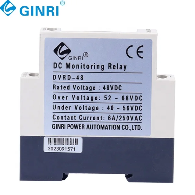 GINRI DVRD-48 48V DC 2CO OverVoltage Undervoltage Monitor Relay  Voltage Protection Relay